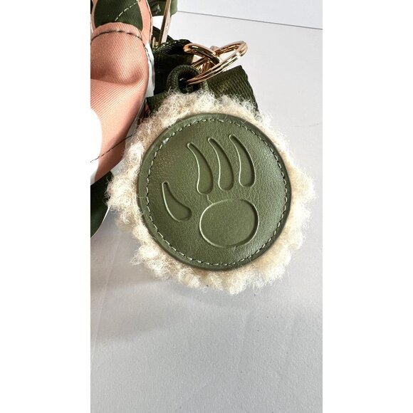 Bear Paw Crossbody bag, wide green adjustable strap - Picture 9 of 16
